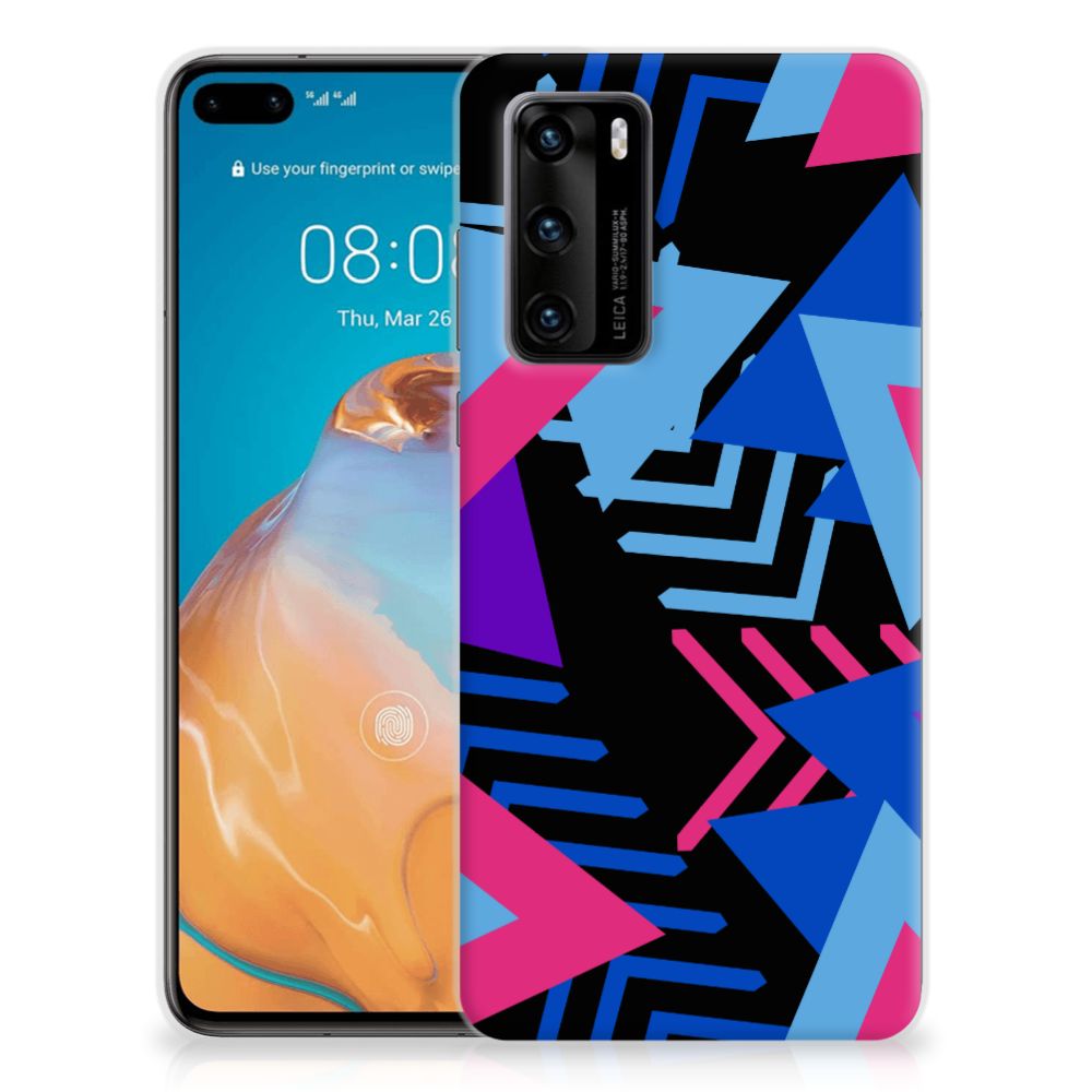 Huawei P40 TPU Hoesje Funky Triangle B2C Telecom