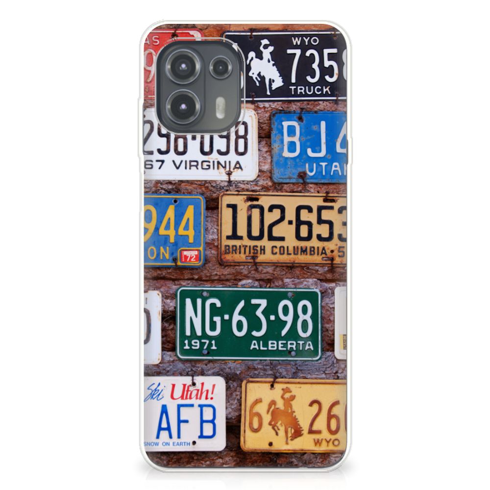 Motorola Edge 20 Lite Siliconen Hoesje met foto Kentekenplaten B2C Telecom