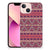 iPhone 13 mini TPU bumper Aztec Paars met kleurrijk Aztec-patroon en trendy design.