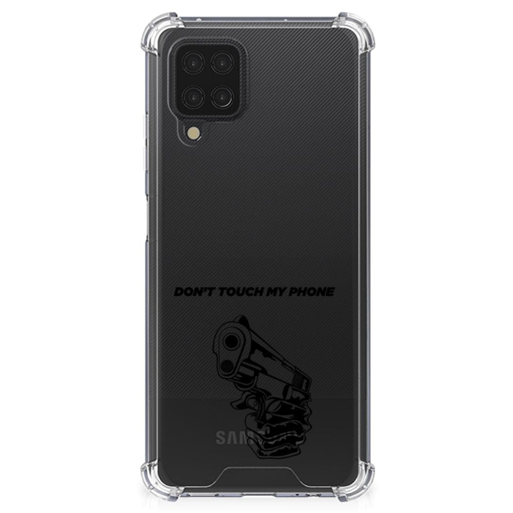 Samsung Galaxy A12 Anti Shock Case Gun Don't Touch My Phone - B2C Telecom