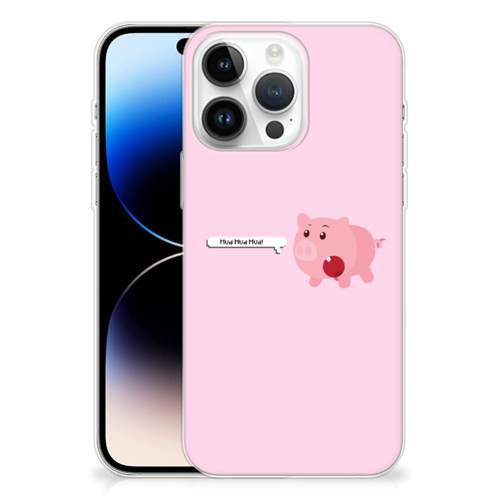 iPhone 14 Pro Max Telefoonhoesje met Naam Pig Mud