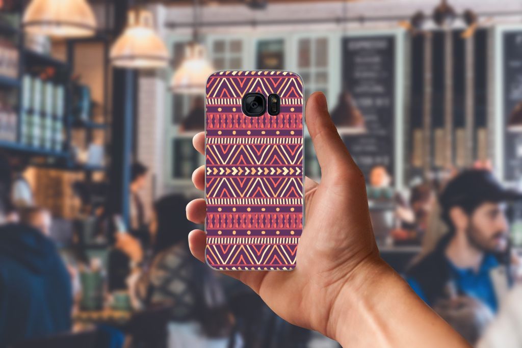 Samsung Galaxy S7 TPU bumper Aztec Paars