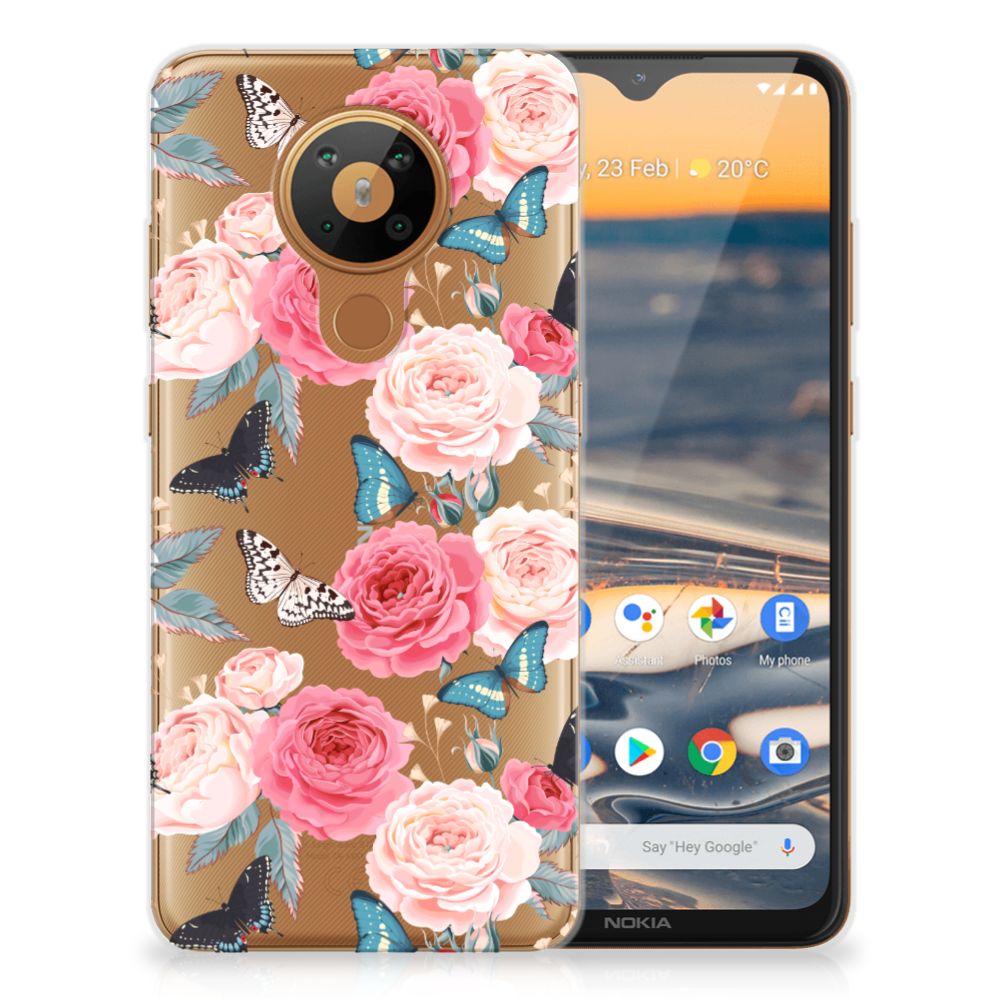 Nokia 5.3 TPU Case Butterfly Roses B2C Telecom