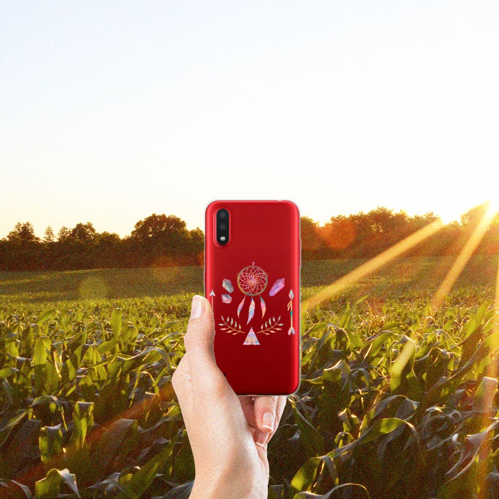 Samsung Galaxy A01 Telefoonhoesje met Naam Boho Dreamcatcher B2C Telecom