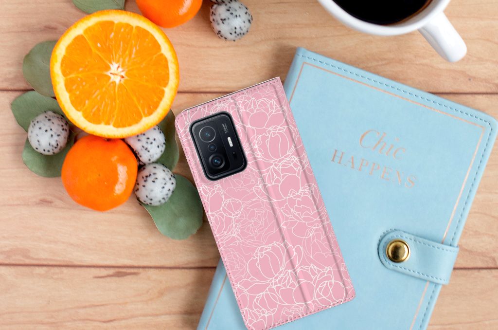 Xiaomi 11T | Xiaomi 11T Pro Smart Cover White Flowers - B2C Telecom
