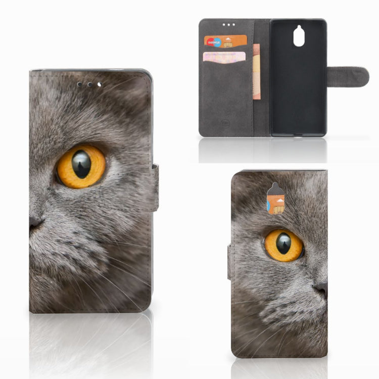 Telefoonhoesje met Pasjes Nokia 3.1 (2018) Britse Korthaar