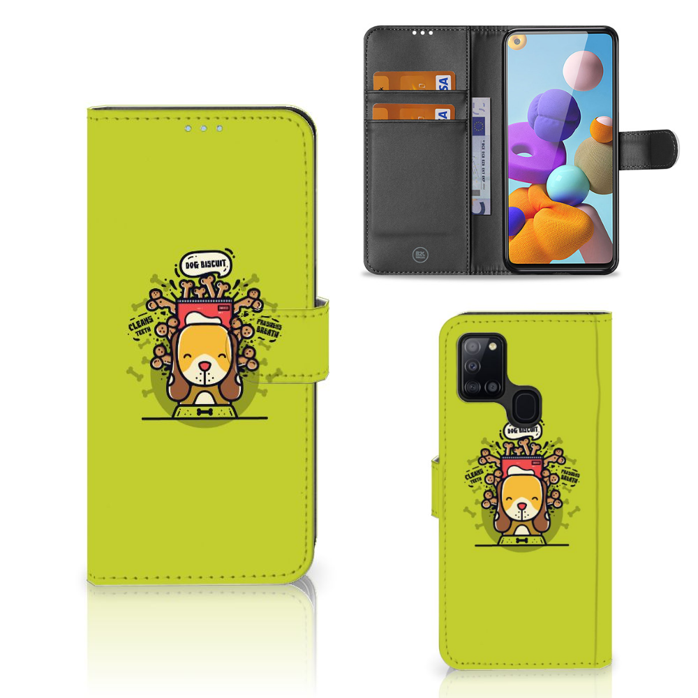 Samsung Galaxy A21s Leuk Hoesje Doggy Biscuit