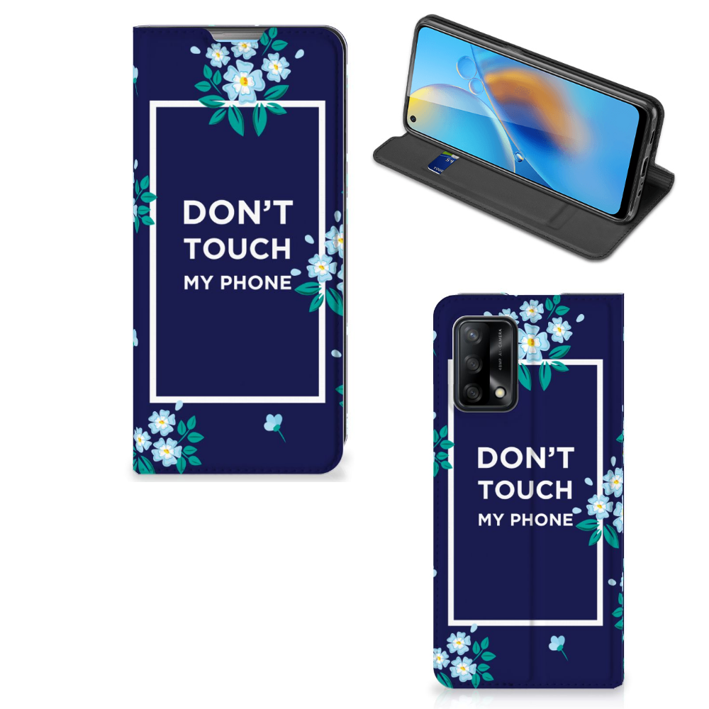 OPPO A74 4G Design Case Flowers Blue DTMP - B2C Telecom