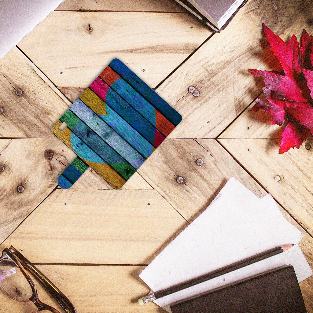 Huawei Ascend P8 Lite Book Style Case Wood Heart - Cadeau voor je Vriend