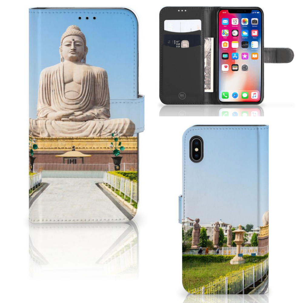 Apple iPhone Xs Max Flip Cover Boeddha
