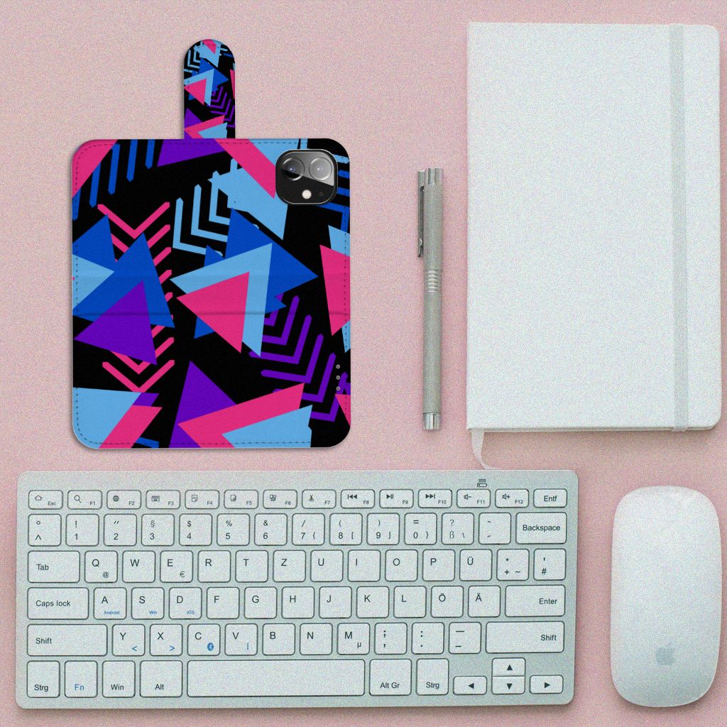 Apple iPhone 12 Mini Book Case Funky Triangle