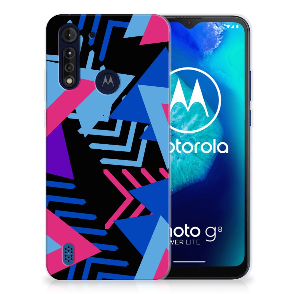 Motorola Moto G8 Power Lite TPU Hoesje Funky Triangle B2C Telecom