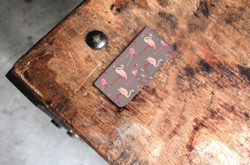 Samsung Galaxy S22 Plus Telefoonhoesje met Pasjes Flamingo