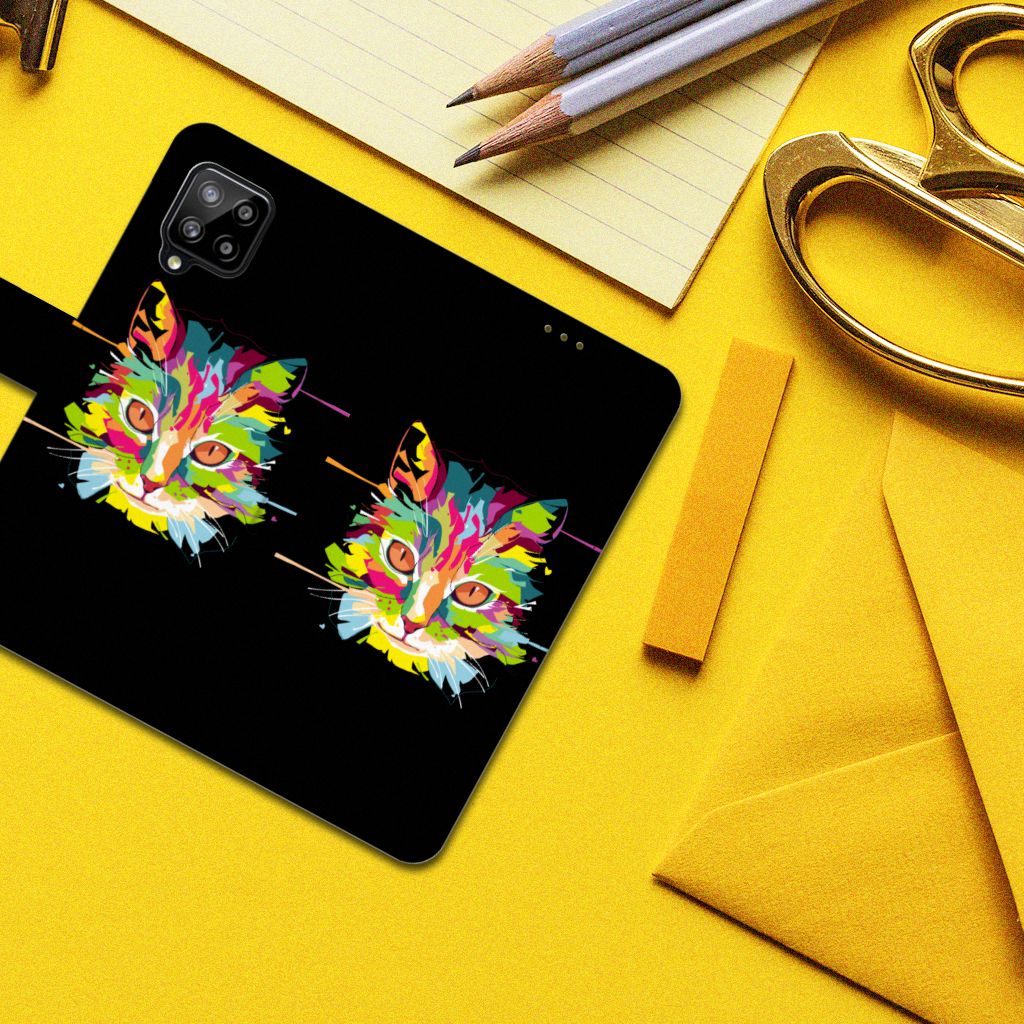Samsung Galaxy A42 5G Leuk Hoesje Cat Color