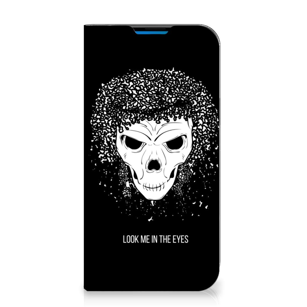 Mobiel BookCase iPhone 14 Pro Max Skull Hair