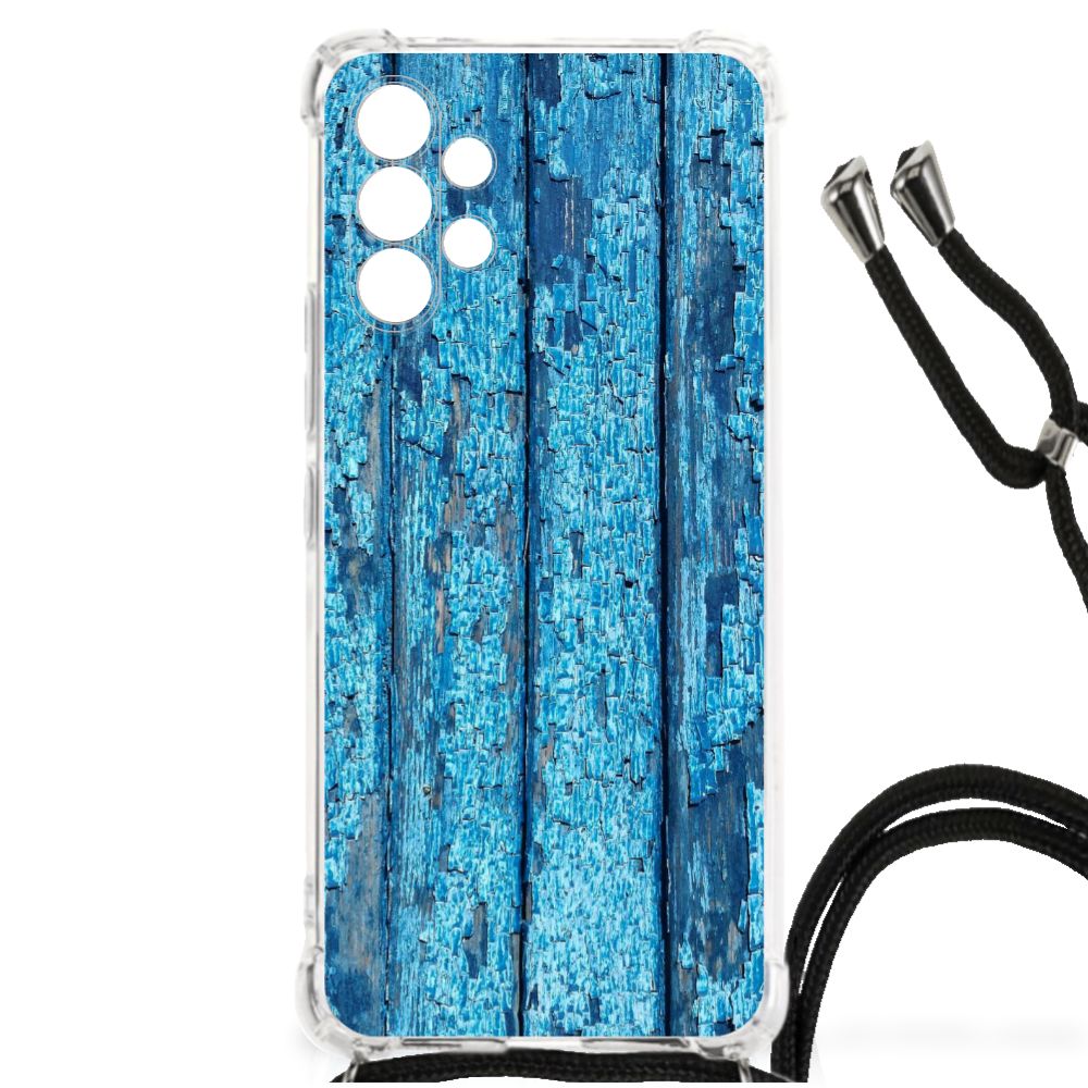 Samsung Galaxy A13 4G Stevig Telefoonhoesje Wood Blue B2C Telecom