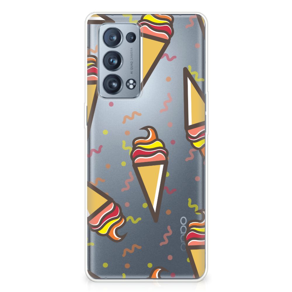 OPPO Reno 6 Pro Plus 5G Siliconen Case Icecream