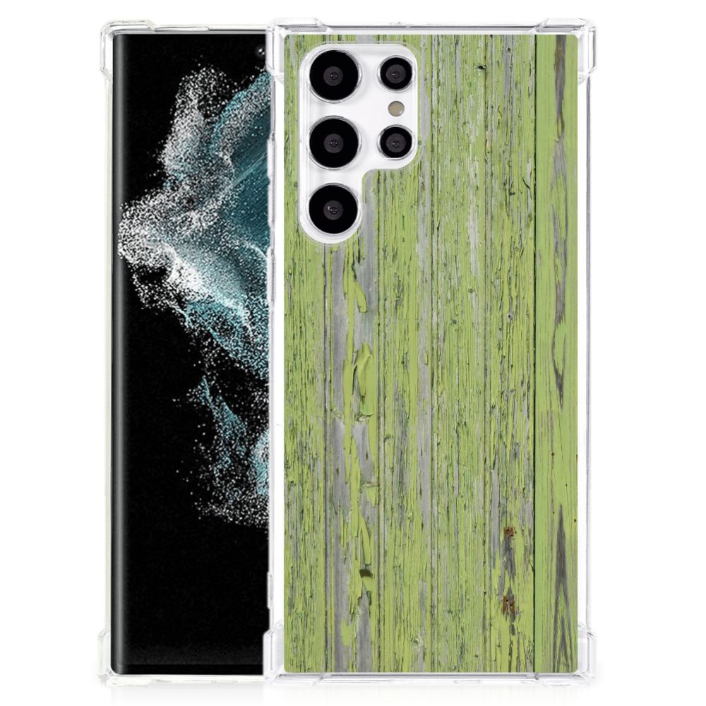 Samsung Galaxy S22 Ultra Stevig Telefoonhoesje Green Wood B2C Telecom
