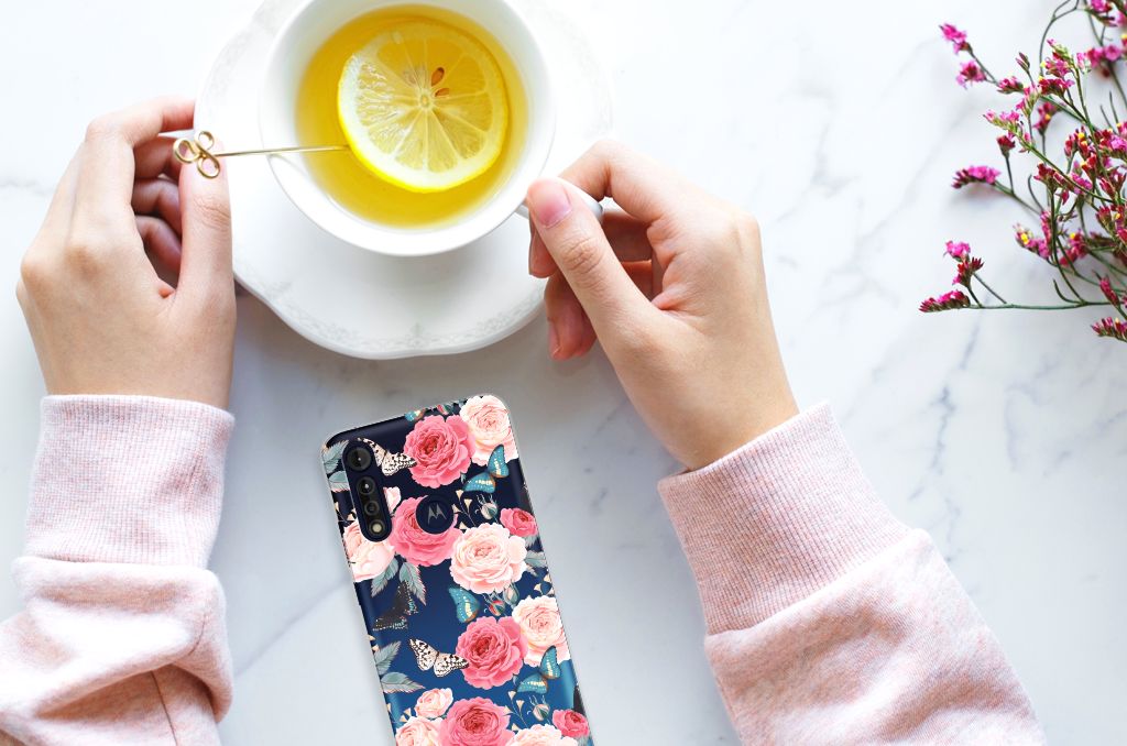 Motorola Moto G8 Power Lite TPU Case Butterfly Roses B2C Telecom