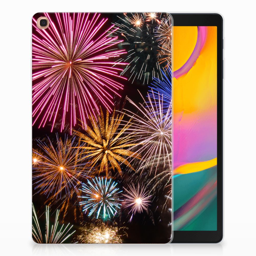 Samsung Galaxy Tab A 10.1 (2019) Leuke Siliconen Hoes Vuurwerk