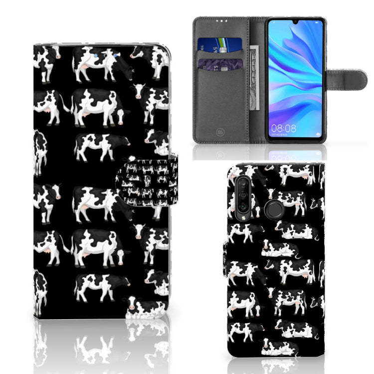 Huawei P30 Lite (2020) Telefoonhoesje met Pasjes Koetjes