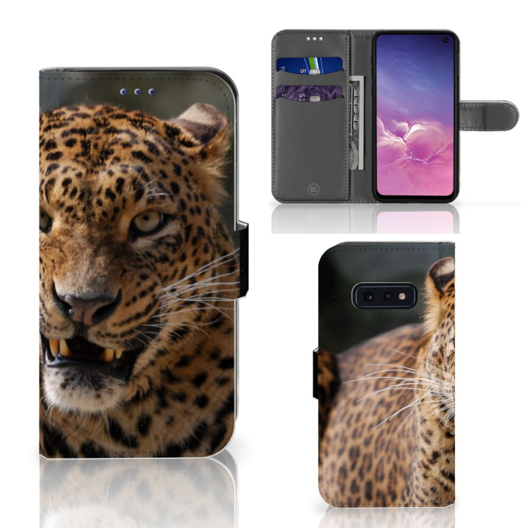 Samsung Galaxy S10e Telefoonhoesje met Pasjes Luipaard