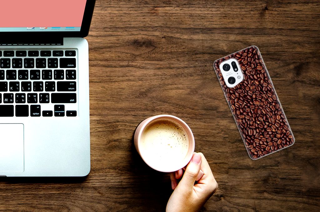 OPPO Find X5 Pro Siliconen Case Koffiebonen B2C Telecom