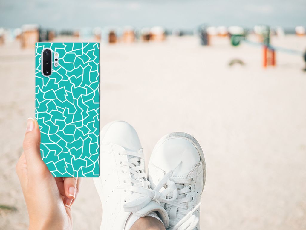 Samsung Galaxy Note 10 Plus Hoesje maken Cracks Blue