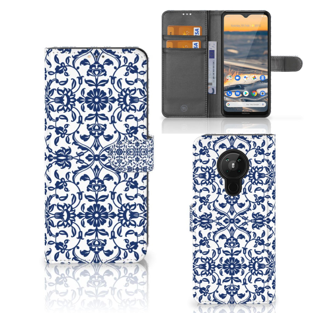 Nokia 5.3 Hoesje Flower Blue