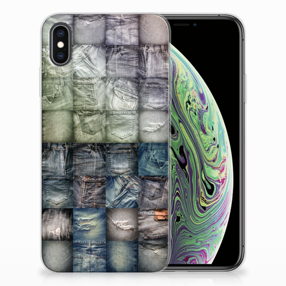 Silicone Back Cover Apple iPhone Xs Max Spijkerbroeken