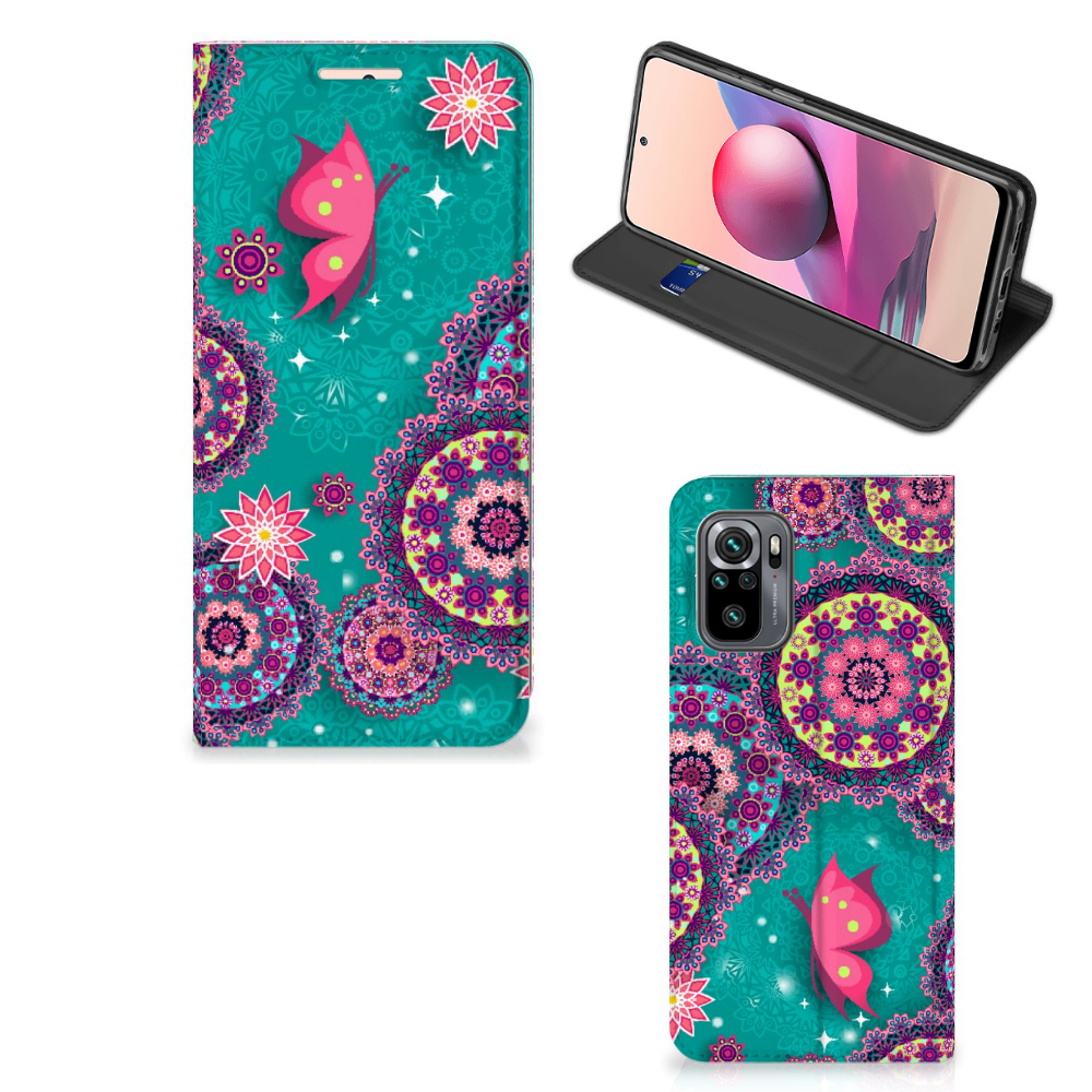 Xiaomi Redmi Note 10 4G | 10S | Poco M5s Bookcase Cirkels en Vlinders - B2C Telecom