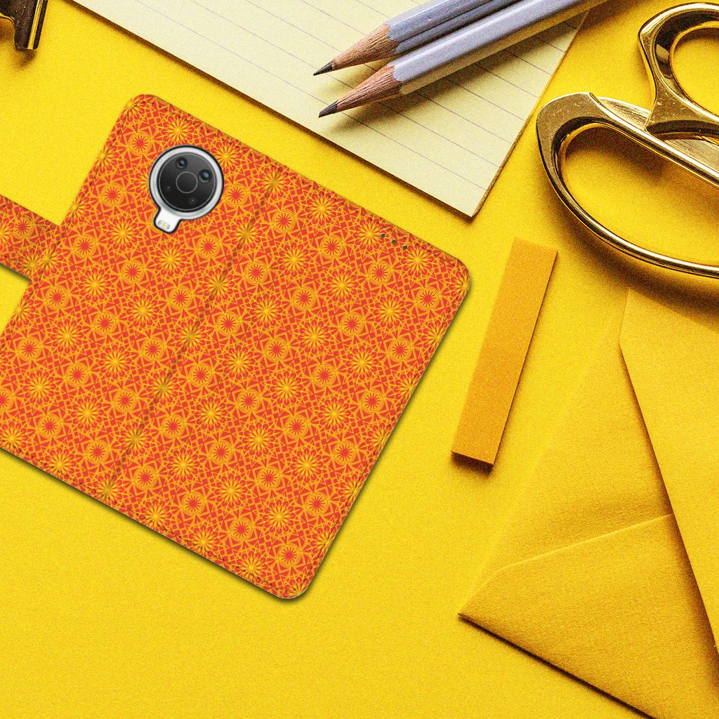 Nokia G10 | G20 Telefoon Hoesje Batik Oranje