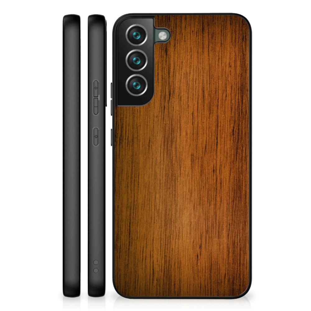 Samsung Galaxy S22 Plus Houten Print Telefoonhoesje Donker Hout B2C Telecom