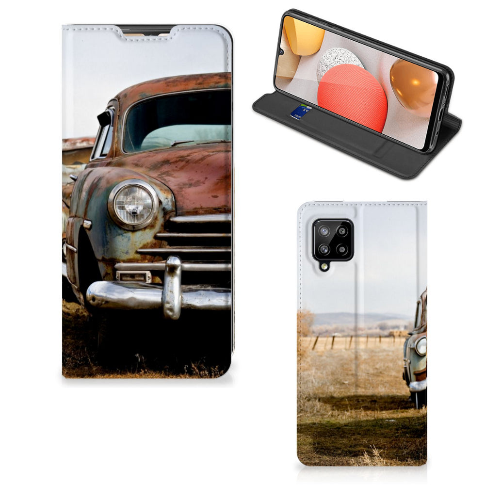Samsung Galaxy A42 Stand Case Vintage Auto