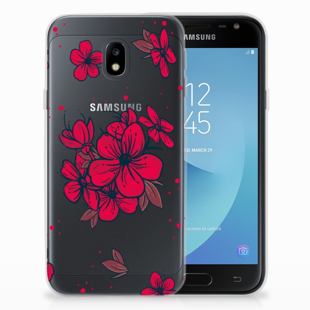 Samsung Galaxy J3 2017 TPU Case Blossom Red
