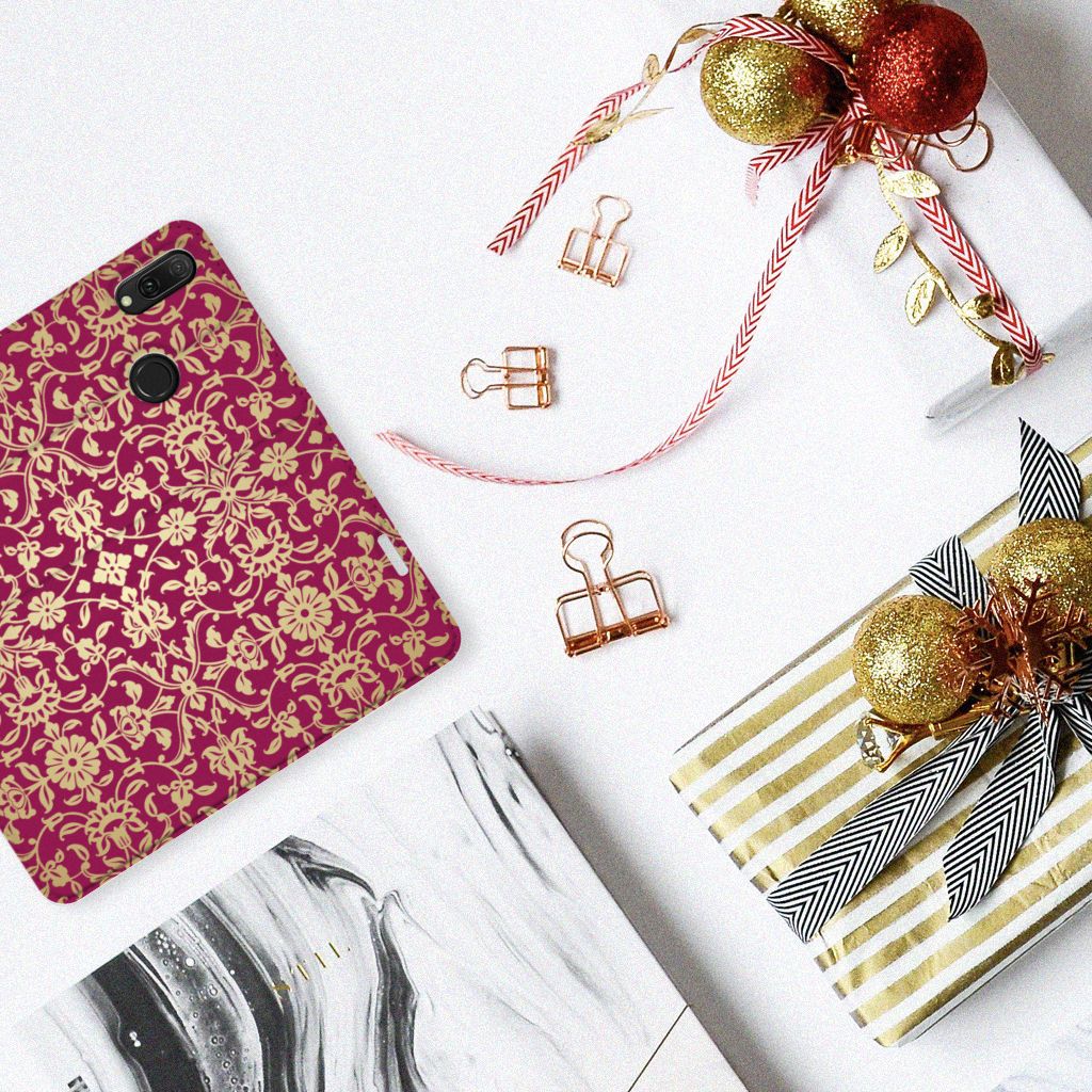 Telefoon Hoesje Huawei Y7 hoesje Y7 Pro (2019) Barok Pink