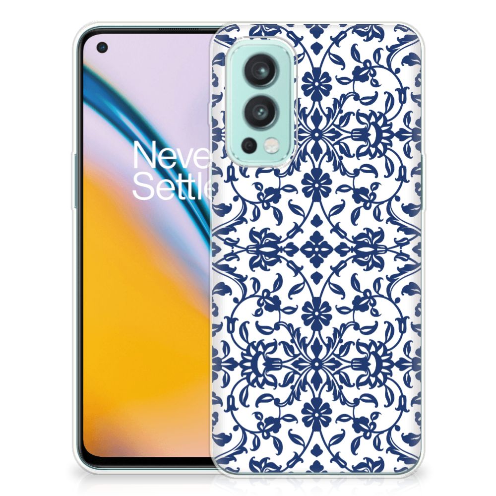 OnePlus Nord 2 5G TPU Case Flower Blue