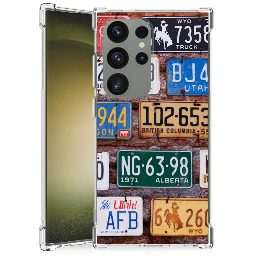 Samsung Galaxy S24 Ultra Anti-shock Hoesje met foto Kentekenplaten
