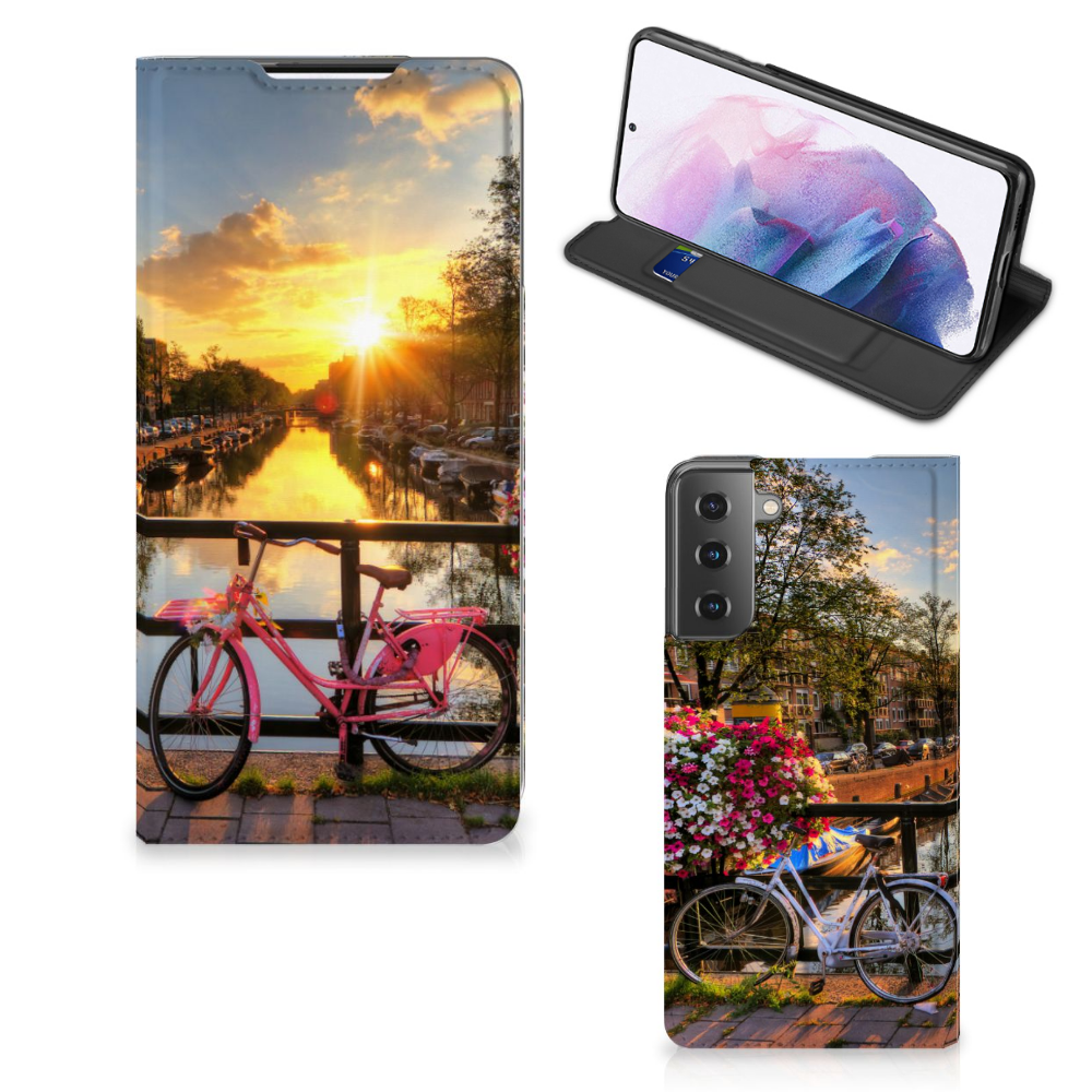 Samsung Galaxy S21 Plus Book Cover Amsterdamse Grachten - B2C Telecom