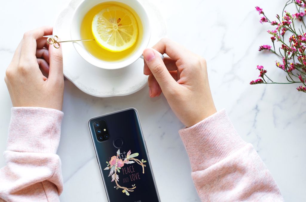 OnePlus Nord N10 5G Telefoonhoesje met Naam Boho Text B2C Telecom