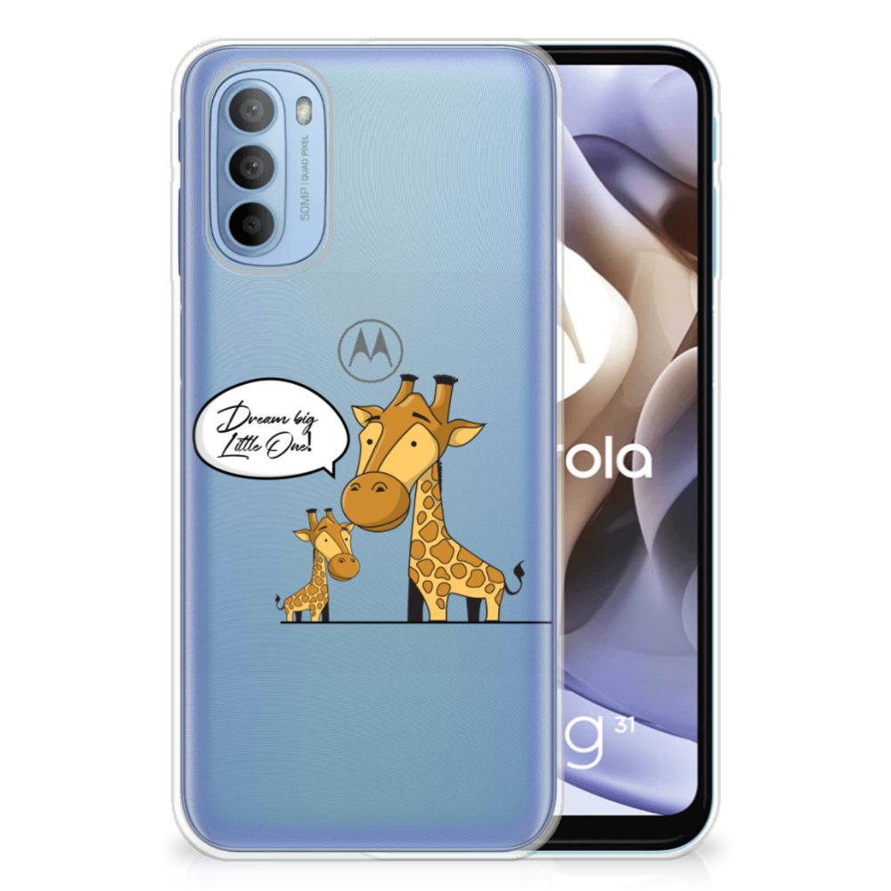Motorola Moto G31 | G41 Telefoonhoesje met Naam Giraffe