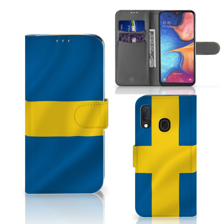 Samsung Galaxy A20e Bookstyle Case Zweden