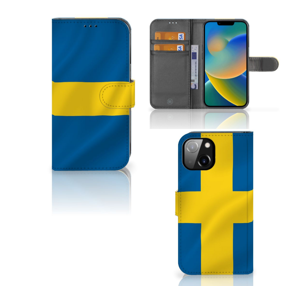 Apple iPhone 14 Bookstyle Case Zweden