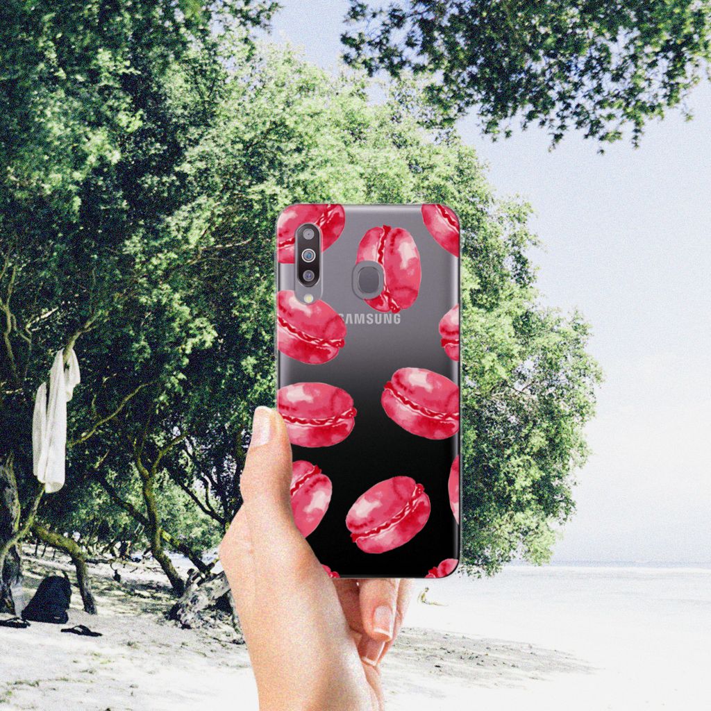 Samsung Galaxy M30 Siliconen Case Pink Macarons