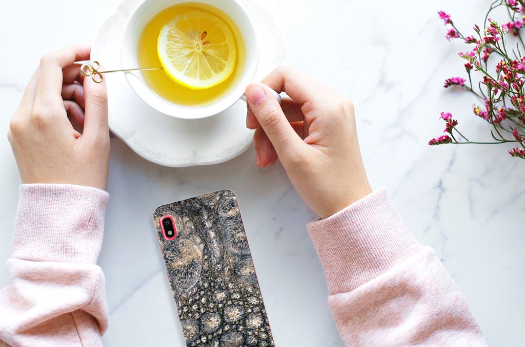 Samsung Galaxy A10 TPU Hoesje Krokodillenprint