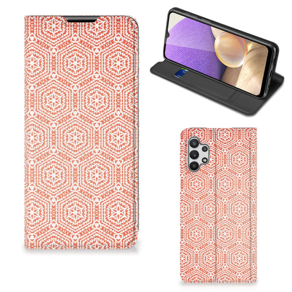 Samsung Galaxy A32 5G Hoesje met Magneet Pattern Orange - B2C Telecom