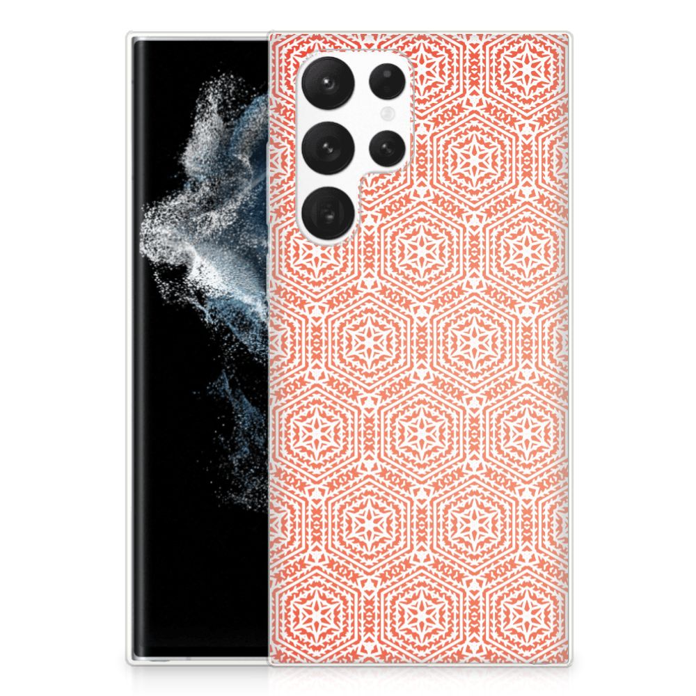 Samsung Galaxy S22 Ultra TPU bumper Pattern Orange B2C Telecom