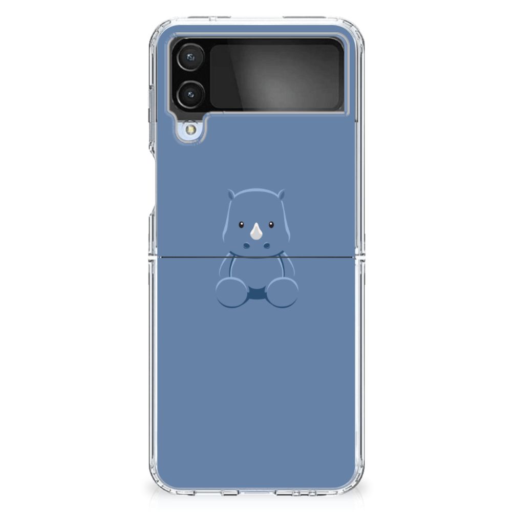 Samsung Galaxy Z Flip 4 Telefoonhoesje met Naam Baby Rhino