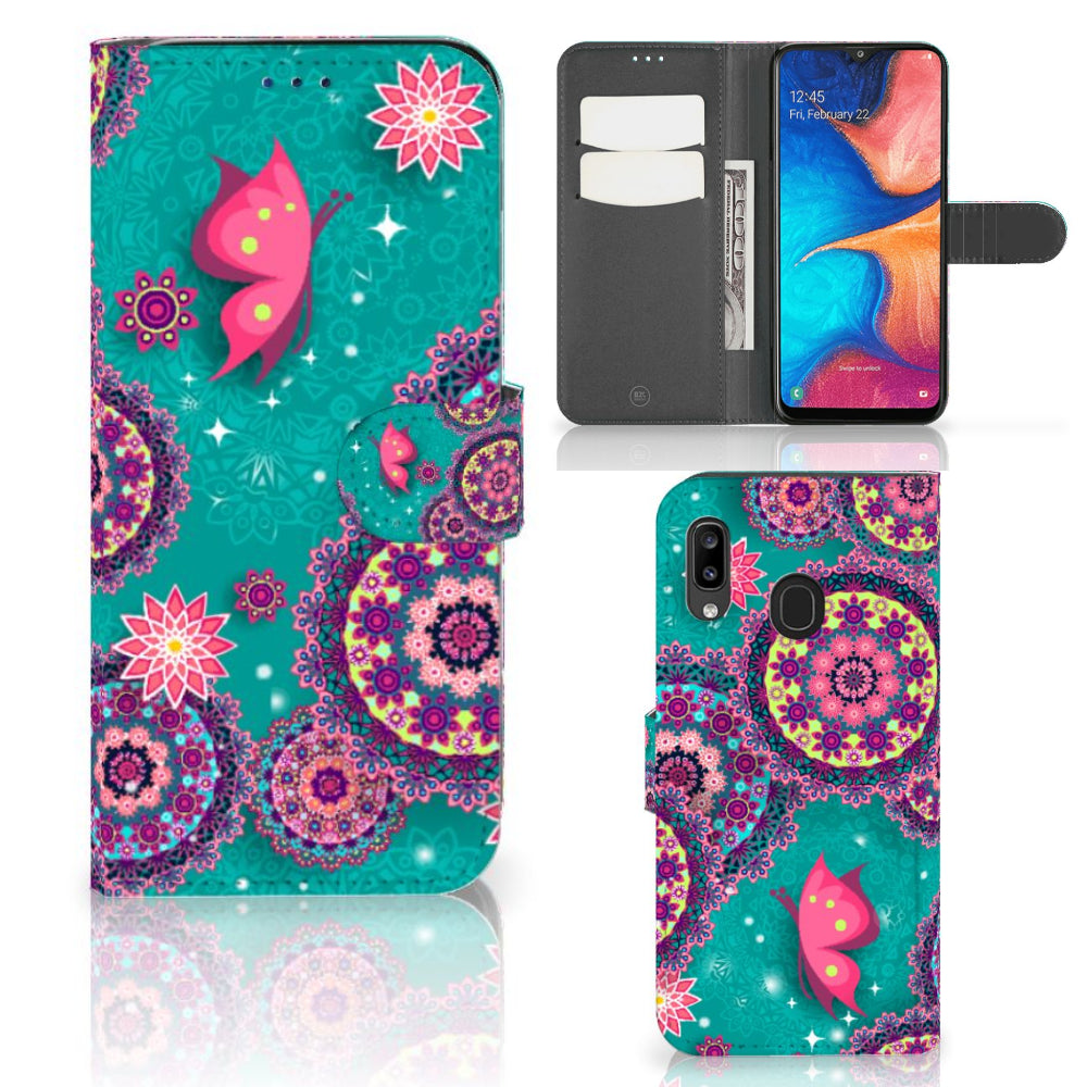 Samsung Galaxy A30 Hoesje Cirkels en Vlinders