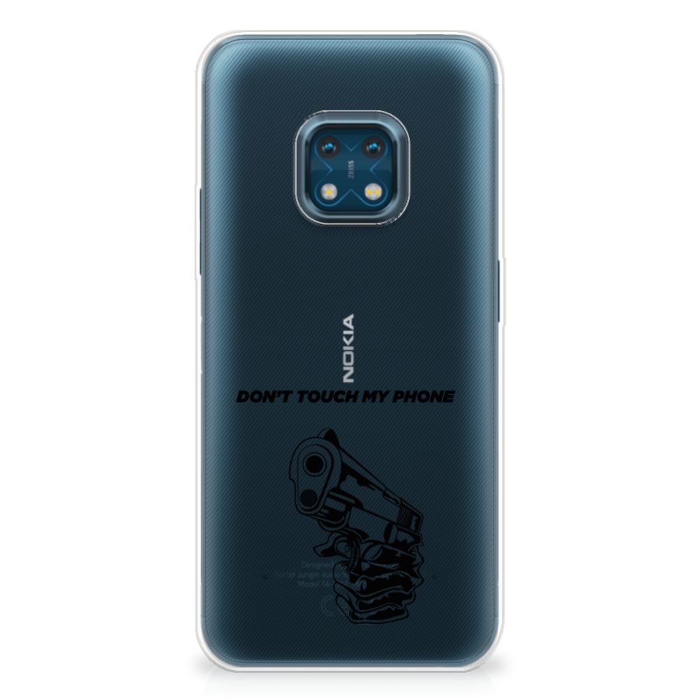 Nokia XR20 Silicone-hoesje Gun Don't Touch My Phone B2C Telecom